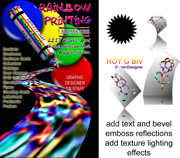 Creation of Crayon Business Card : Step 5